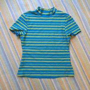 Lands End Kids striped rash guard 6/7